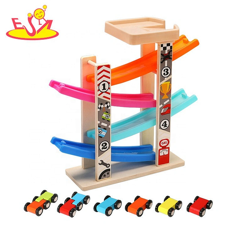 Top sale funny wooden race track toy for toddlers W04E095