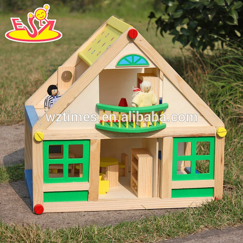 Wholesale top fashion kids wooden toy barn best design children wooden toy barn W06A105