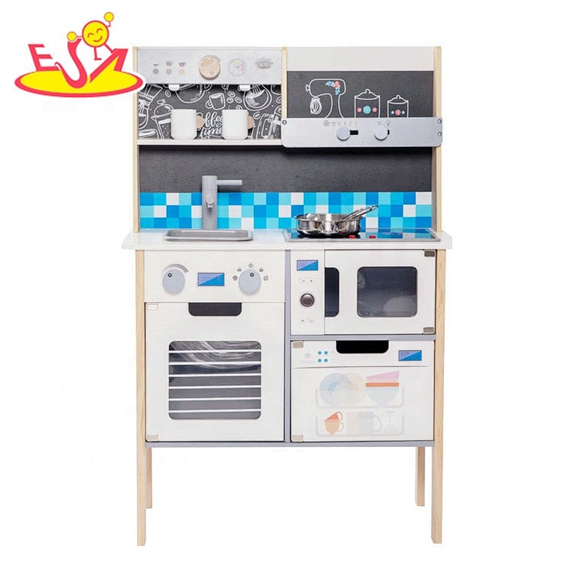 2020 most popular pink wooden play kitchen set for kids W10C506B