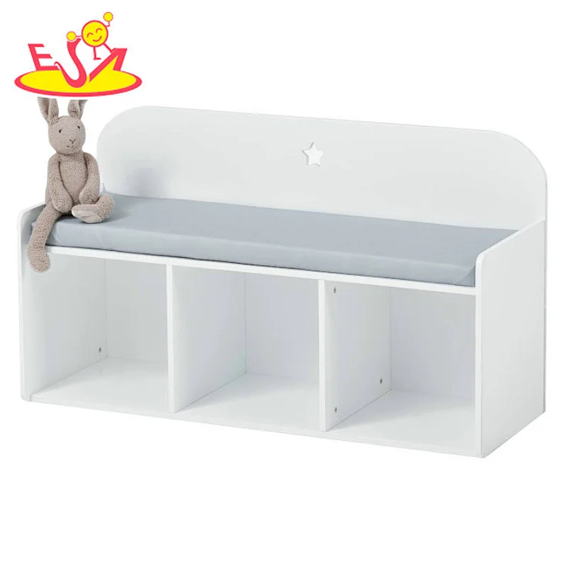 New  Popular white baby Storage MDF simple wooden toy box  W08C299