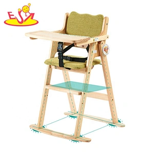 2020 top sale foldable orange wooden feeding chair for dolls W08F052B