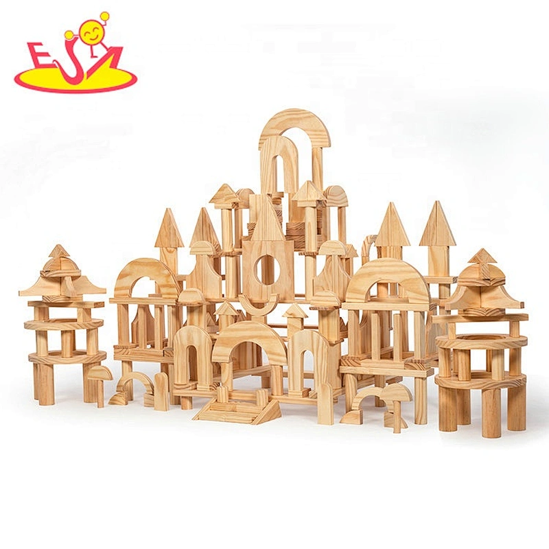 2020 New arrival 420PCS outdoor wooden large building blocks for kids W01D053