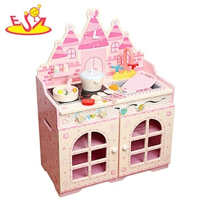 2020 wholesale cheap small wooden toy kitchen set for kids W10C523