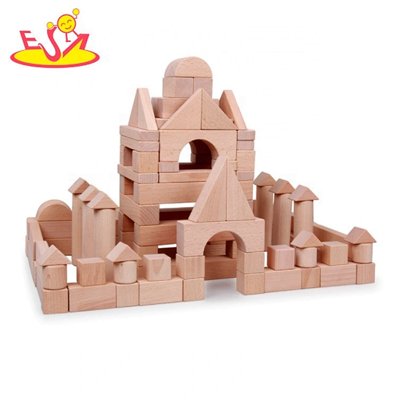 2020 New arrival 180pcs educational wooden baby building blocks with customize W13A207