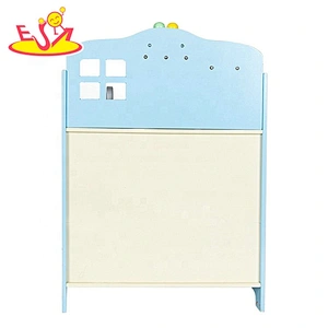 Most popular blue kids wooden play kitchen for fun W10C496