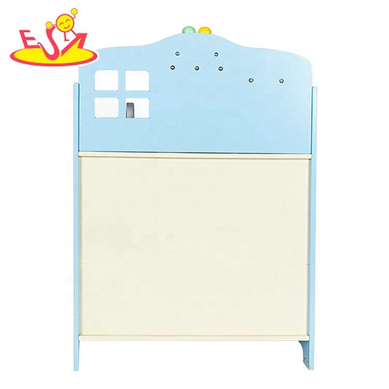 Most popular blue kids wooden play kitchen for fun W10C496