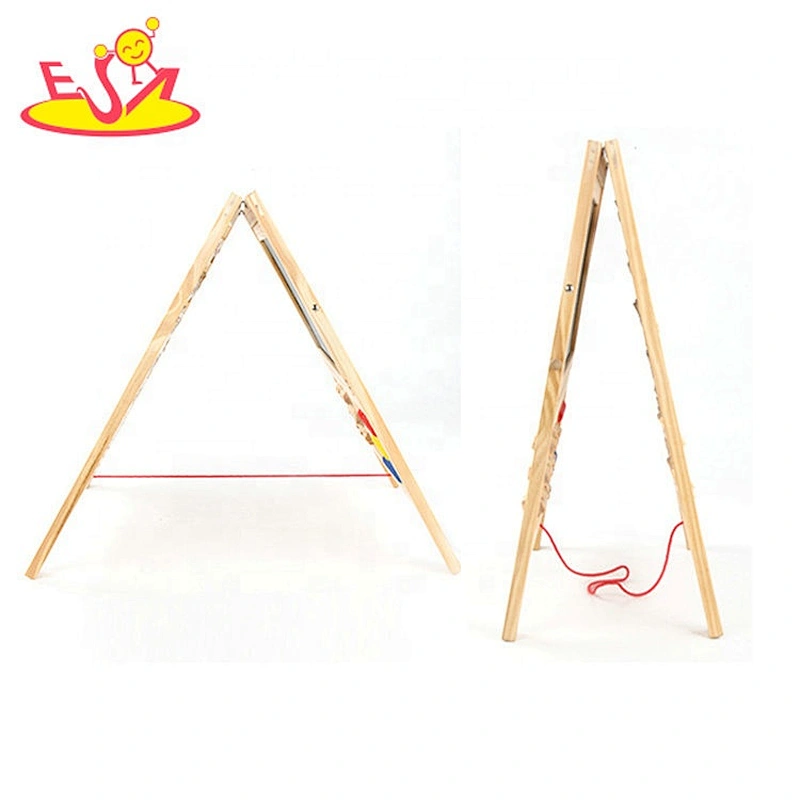 2020 Top sale preschool kids wooden magnetic drawing board with multifunction W12B168