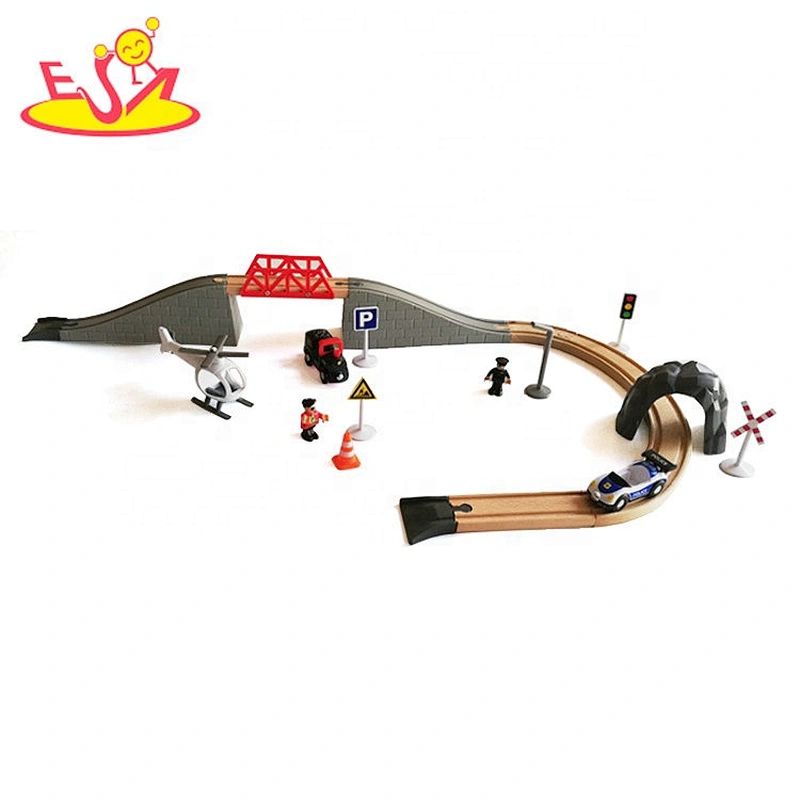 2020 New arrival small wooden railway trains for children W04C190