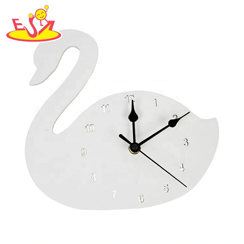 2020 wholesale pink wooden mechanical wall clock with customize W14K060B