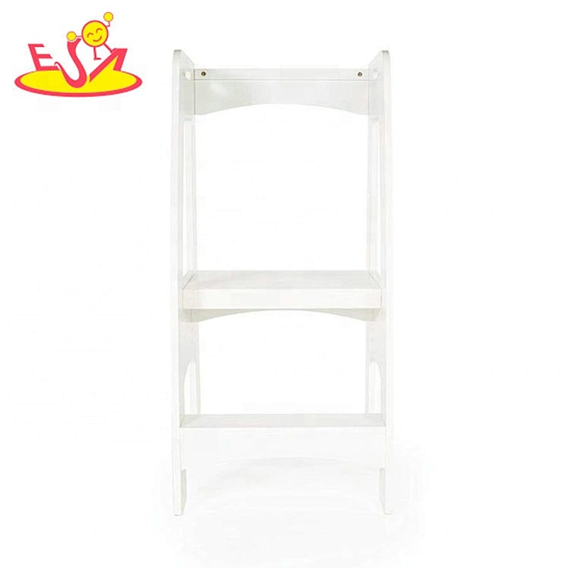 Customize white wooden two step stool for kids W08G280