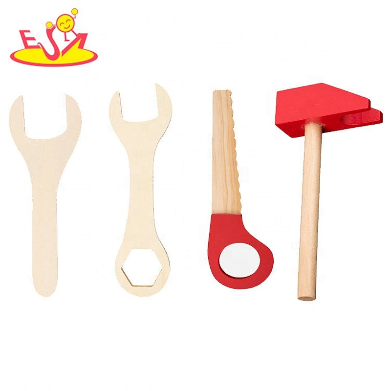 New design frog pattern kids wooden tool box set for pretend play W03D127
