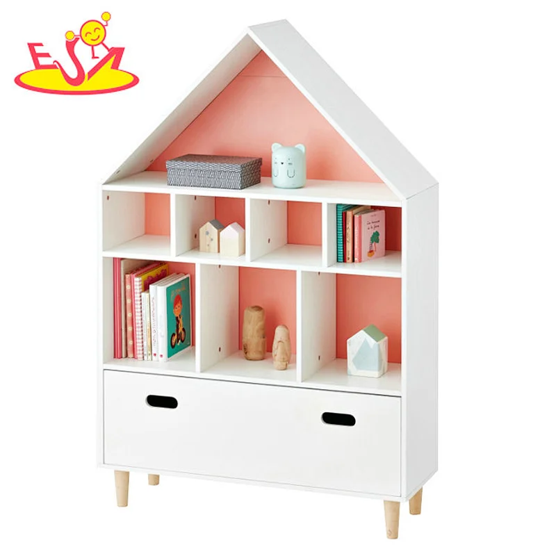 Wholesale Simple white wooden small storage shelf used in home W08C294