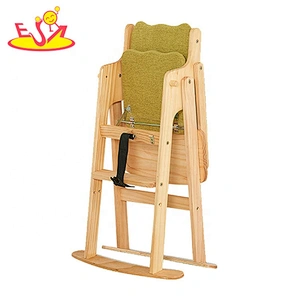 2020 top sale foldable orange wooden feeding chair for dolls W08F052B