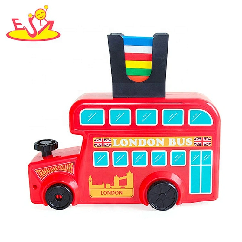 2020 wholesale educational children wooden dominoes toy with cars W15A081A