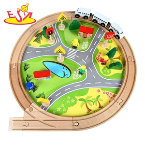 2020 New arrival mini wooden train track set for kids W04C195