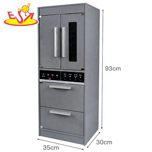 2020 Top sale lights and sounds pretend play toys wooden kitchen and fridge set for kids W10C493C