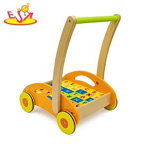 2020 top sale funny wooden grocery shopping cart for toddlers W16E150