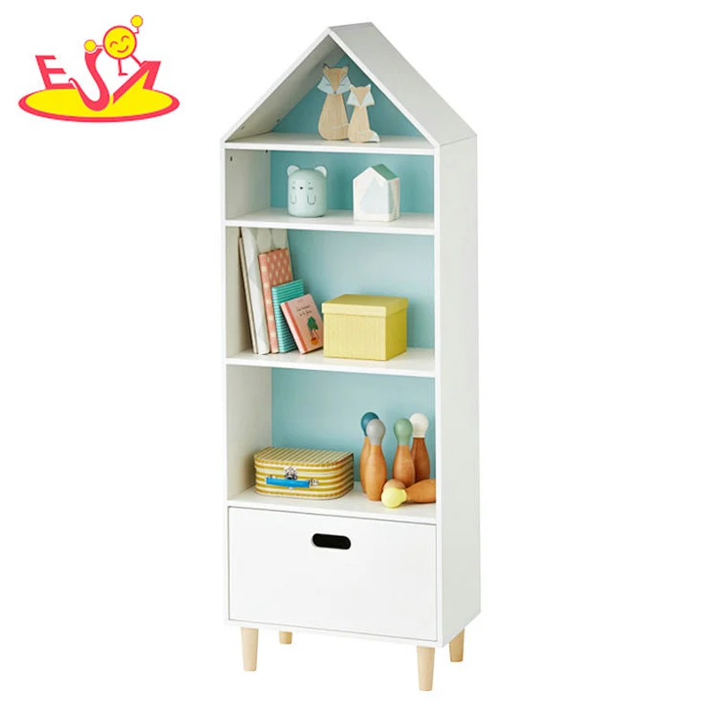 Wholesale Simple white wooden small storage shelf used in home W08C294