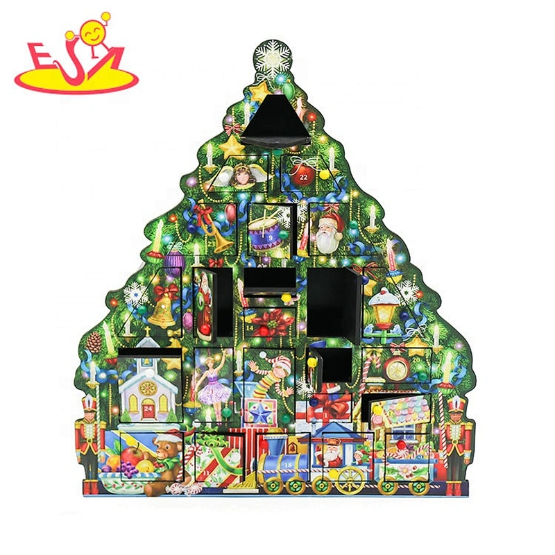 2020 new arrival christmas wooden baby advent calendar for gift W09F025
