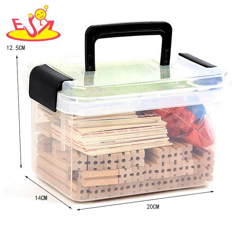 2020 New arrival 148PCS preschool kids wooden building blocks for kids W13A208