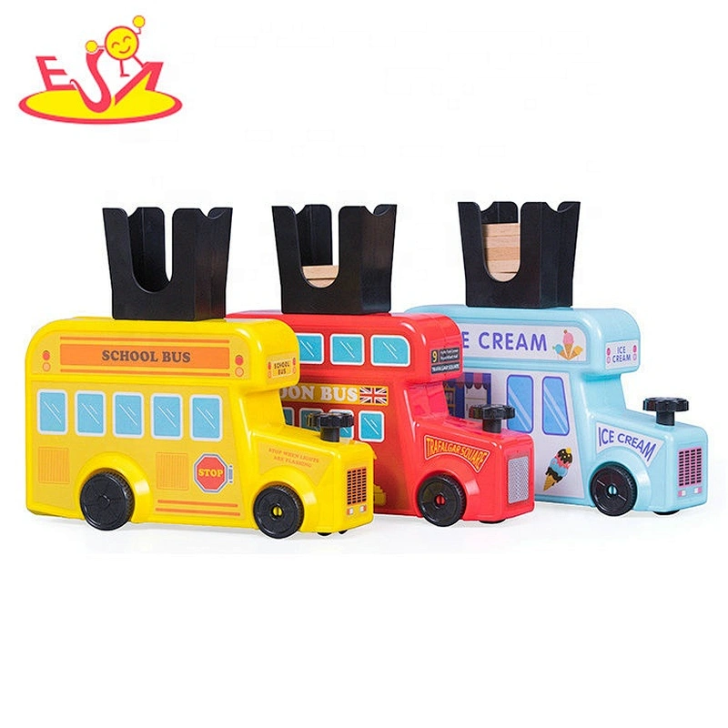 2020 wholesale educational kids wooden domino car toy with customize W15A081C