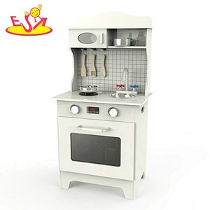 2020 New Original Design white wooden play kitchen set for children W10C544