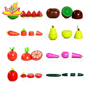 2020 Most popular pretend play wooden vegetable cutting toys for kids W10B344