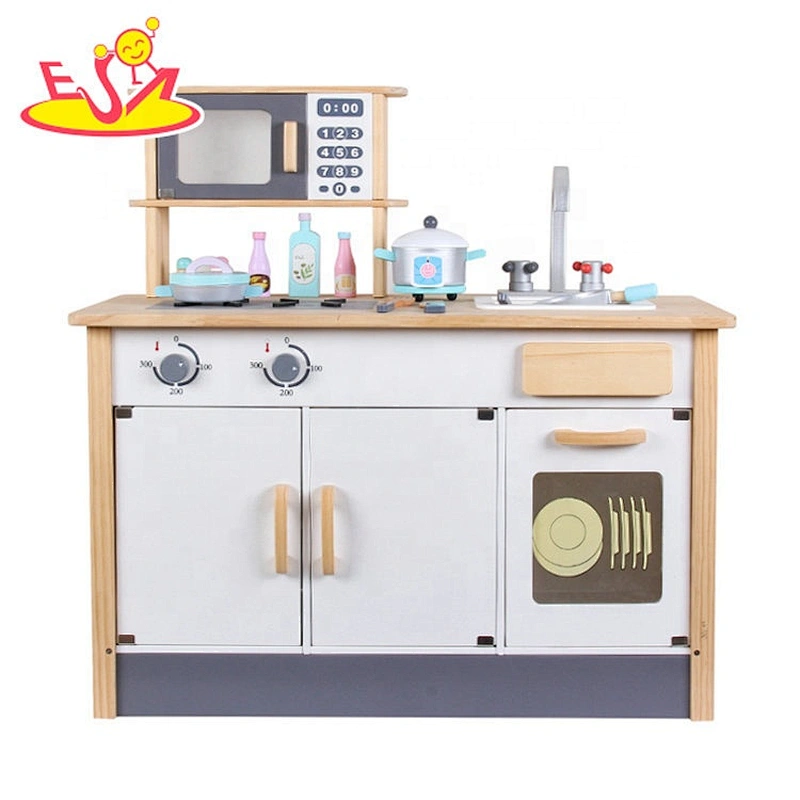 2020 top sale wooden kids kitchen play set with accessories W10C498