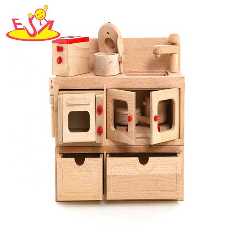 2020 New arrival pretend kids wooden toy kitchen for wholesale W10C532