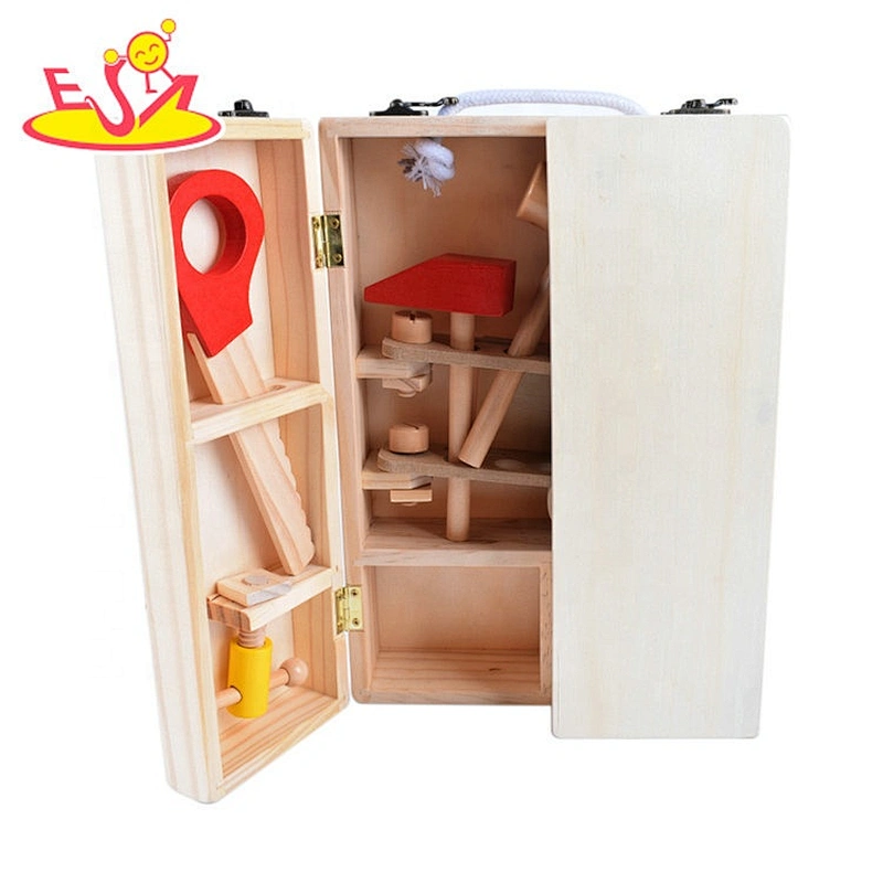 2020 Top sale educational wooden drill and learn toolbox toy for kids W03D126