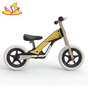 2020 high quality yellow wooden toddler push bike with low orders W16C295