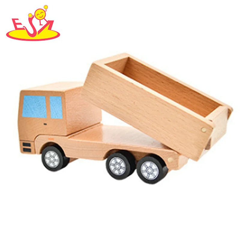 Wholesale solid wood new design Mini wooden truck car toy for toddler W04A461