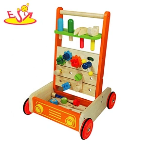 2020 most popular pink wooden grocery trolley for kids W16E150B