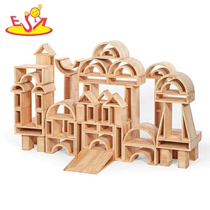 2020 high quality 508PCS wooden kids outdoor construction blocks for sale W01D052