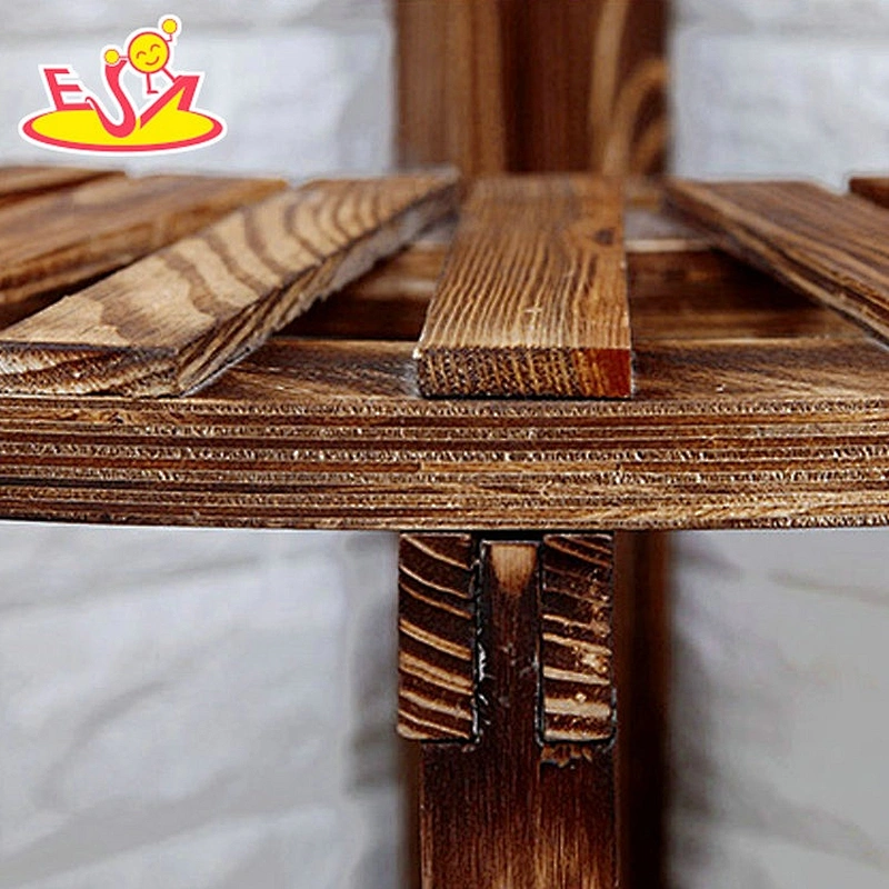 High quality 3 tiers wooden ladder plant stand in brown W08H105