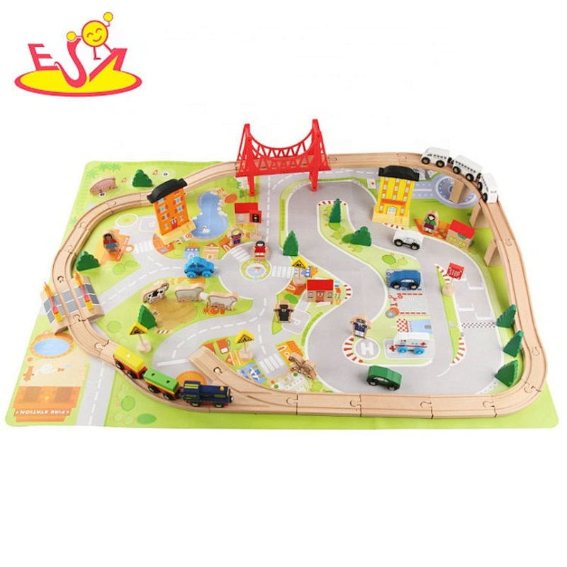 2020 New arrival mini wooden train track set for kids W04C195