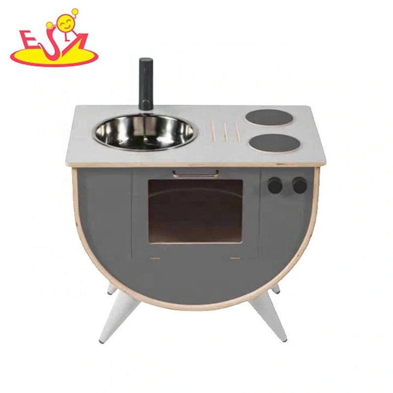 2020 new arrival pink kids wooden kitchen sets for pretend play W10C504