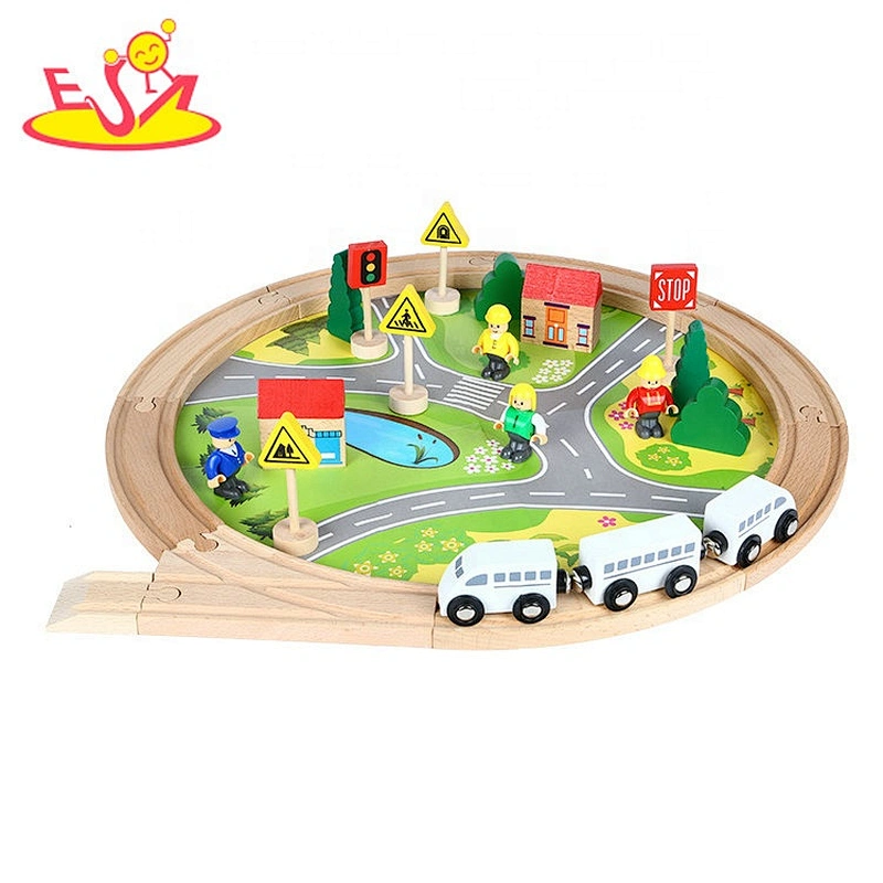 2020 New arrival small wooden train tracks for kids W04C194