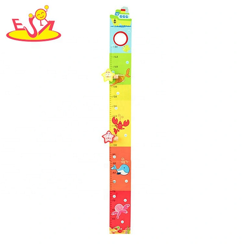 2020 Customize growth wooden child height chart for wall W09C016