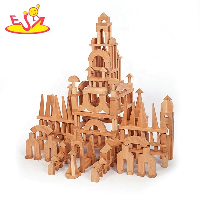 2020 high quality 348 pcs wooden outdoor blocks for toddlers W01D049