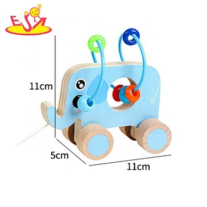 2020 New arrival elephant shape wooden toys bead maze for children W11B243