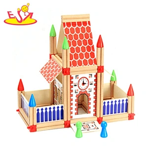 2020 New arrival 148PCS preschool kids wooden building blocks for kids W13A208