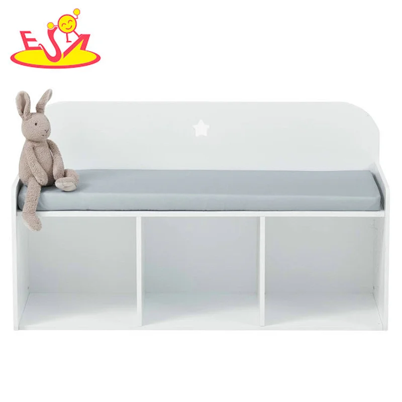 new design Cute Girl Boy Baby custom wooden small storage shelf used in baby room W08C298