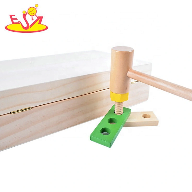 2020 Top sale educational wooden drill and learn toolbox toy for kids W03D126