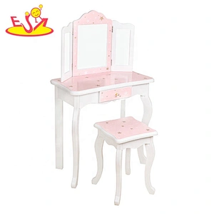 Most popular nordic style wooden dressing table in pink W08H094