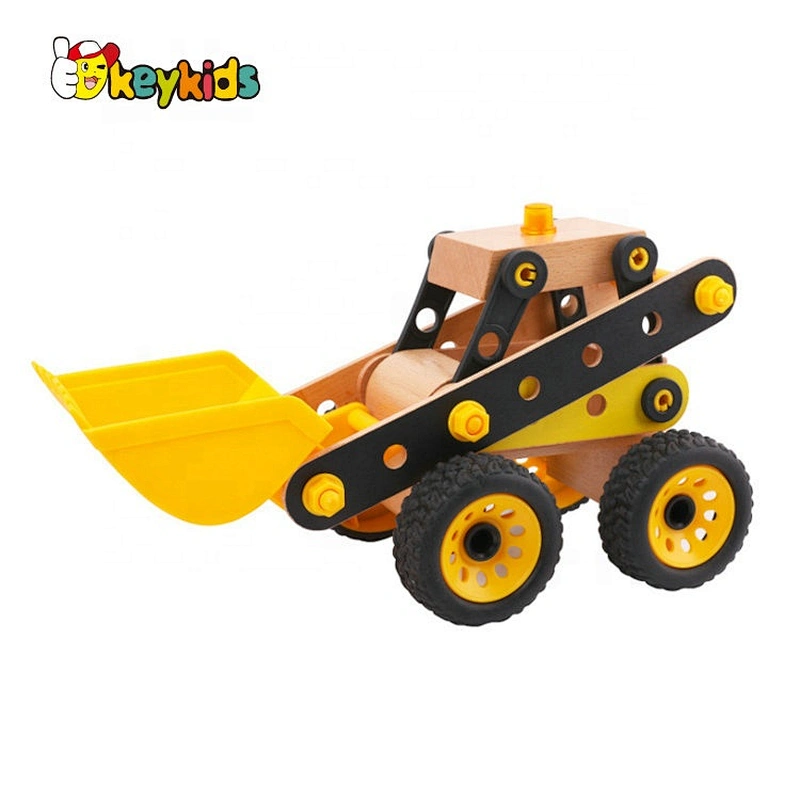 2020 New arrived educational wooden diy toy car for kids W03B104