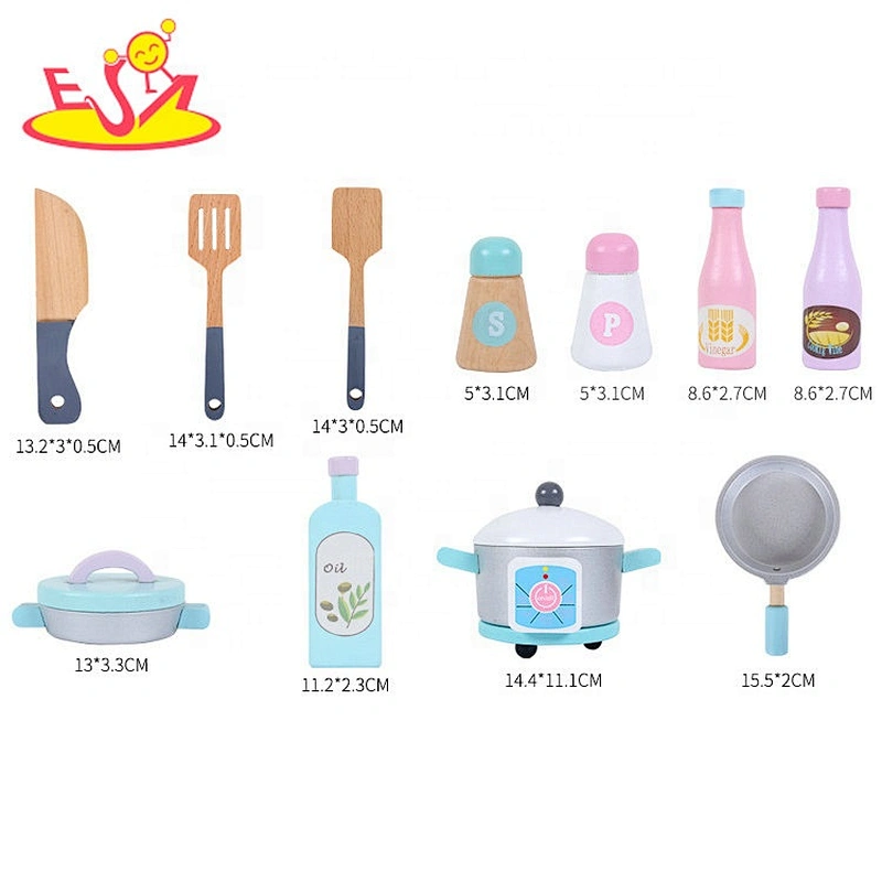 2020 top sale wooden kids kitchen play set with accessories W10C498