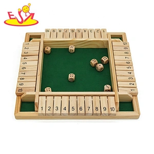2020 top sale educational wooden 4 way shut the box for kids W11A113
