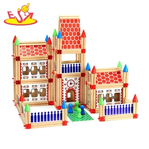 2020 New arrival 180pcs educational wooden baby building blocks with customize W13A207