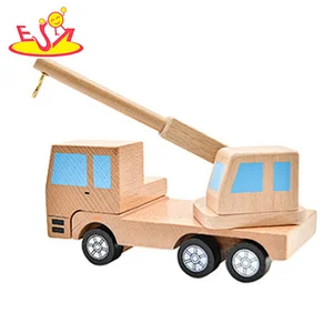 new design Mini wooden truck car van toy for baby W04A465